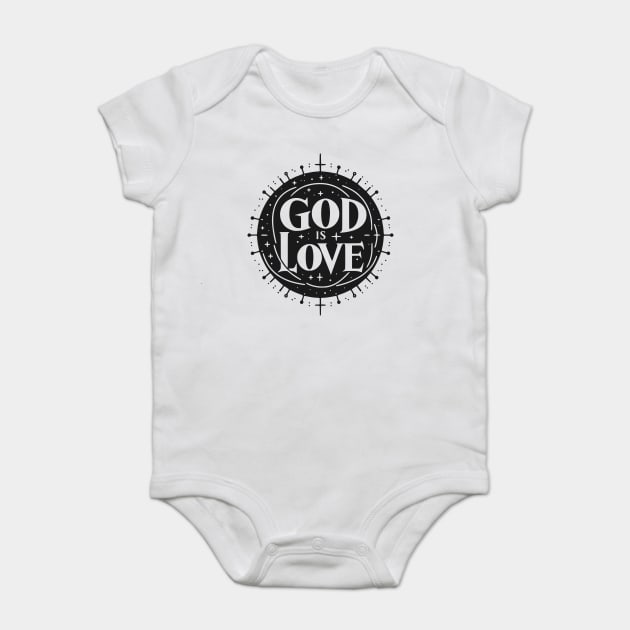 God is Love Baby Bodysuit by Frank Ring